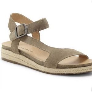 Lucky Brand Suede Brown Espadrilles Size 8